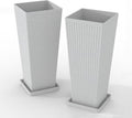 Tall Planters for Outdoor Plants Set of 2, 23.6" Large Taper Flower Plant Pots by Unknown