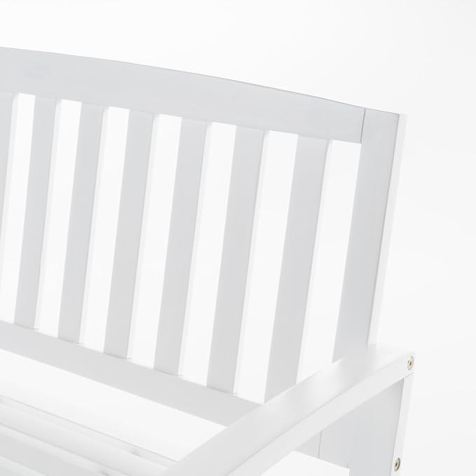 Christopher Knight Home Loja Outdoor Acacia Wood Bench, Pu White - Image 3