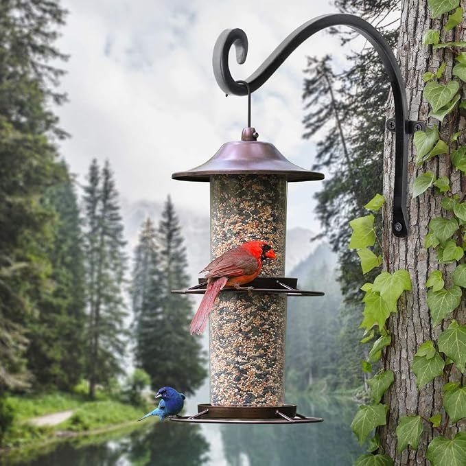 Qiang Ni Bird Feeder Hanger: 12-Inch Wall-Mounted Plant Bracket Outdoor - Image 3