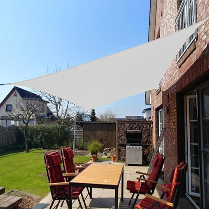 Coarbor Waterproof Sun Shade Sail 8'x12' Rectangle Canopy Shade Cover - Image 8