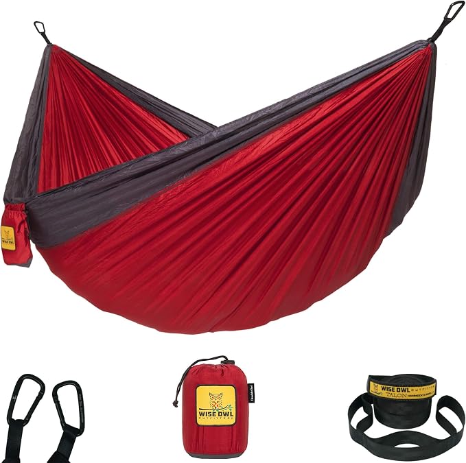 Wise Owl Outfitters Camping Hammock – 500lbs Portable Hammock by WiseOwlOutfitters