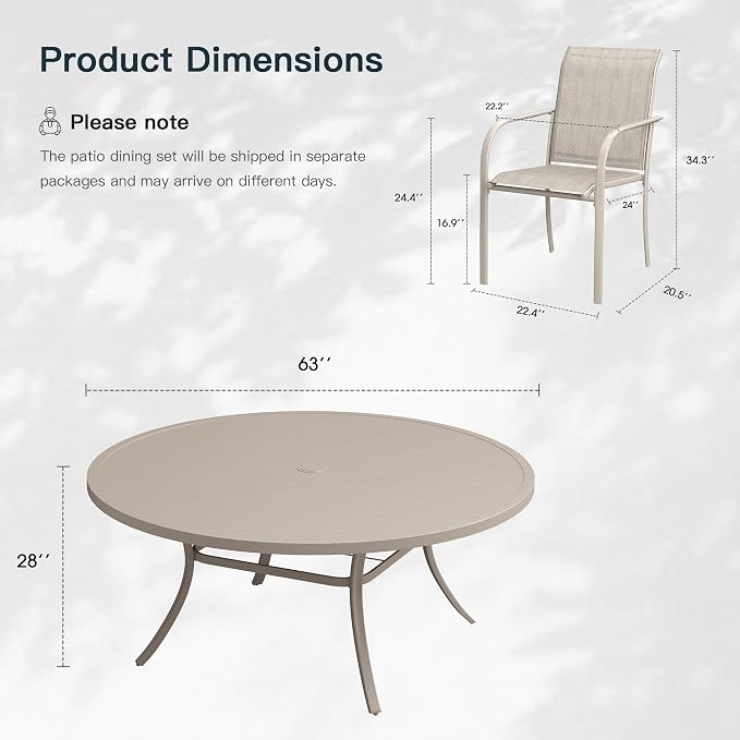 VICLLAX 11 Pieces Patio Outdoor Dining Set - Image 2