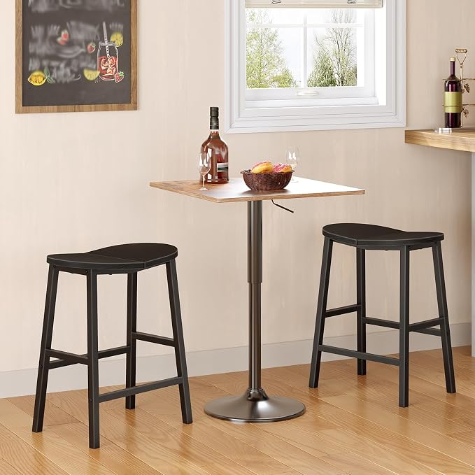 HOOBRO Bar Stools Set of 2, Counter Height Bar Stools, 23.6 Inch Barstools - Image 4
