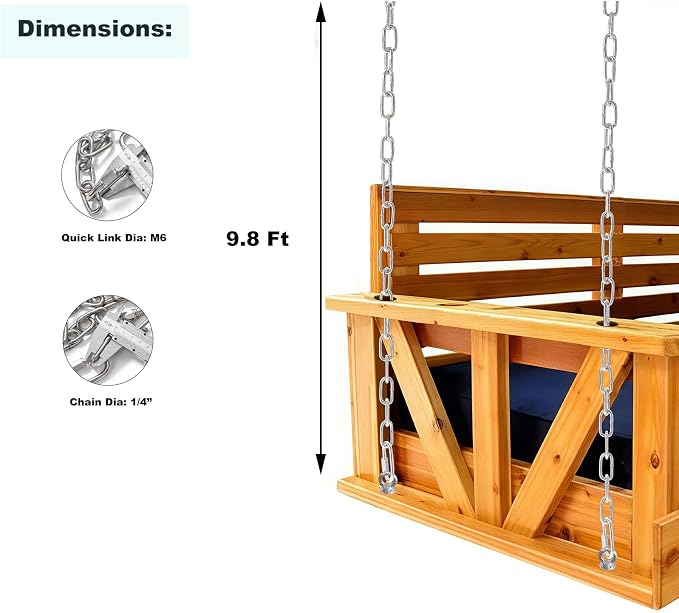 4 Pack 9.8 Foot 304 Stainless Steel Chain Kit - Image 5
