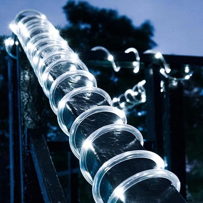 ANJAYLIA Solar Outdoor Rope Lights, 66FT 200 LED Solar Powered Rope Lights - Image 7