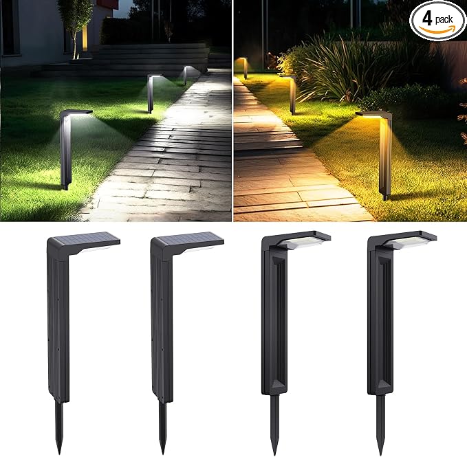 Sunvivo Solar Pathway Lights, 2 Modes, Bright Solar Path Lights Outdoor by solaluz