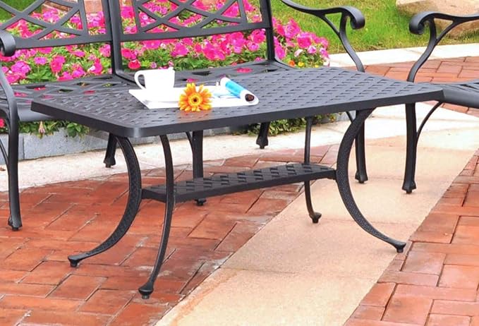 Crosley Furniture Sedona Weather Resistant Cast Aluminum Outdoor Coffee Table - Image 2
