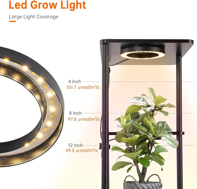 Bstrip Plant Stand Indoor with Grow Lights, 7-Tier Flower Rack, Corner Plant - Image 3