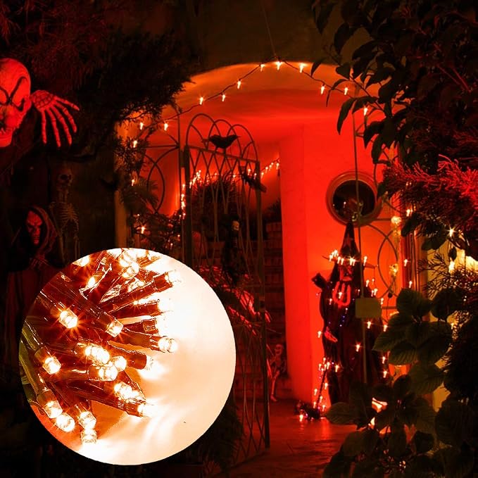 HOME LIGHTING 66FT 200 LED Halloween String Lights, Plug in Green Wire String - Image 2