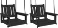 SERWALL HDPE Single Porch Swing Set of 2, Heavy Duty Single Person Swing Chair by SERWALL