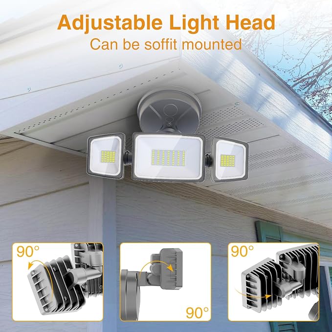 Onforu 75W LED Security Light, 7000LM Brightness Outdoor Flood Light Fixture - Image 7