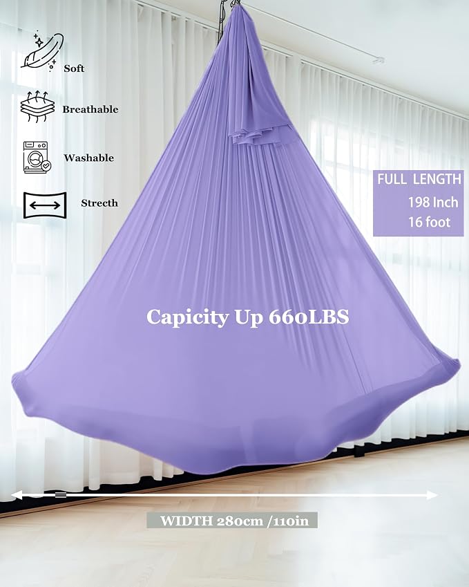 F.Life Aerial Silk Yoga Hammock & Swing - Image 2