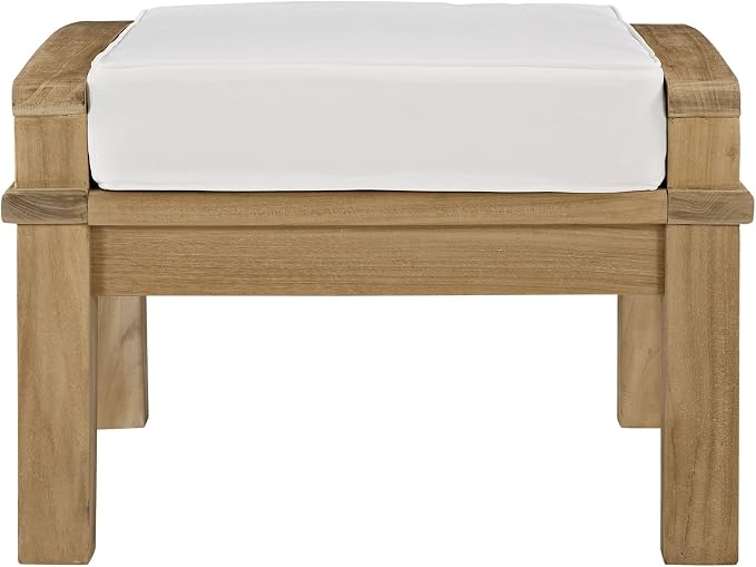 Modway EEI-1152-NAT-WHI-SET Marina Premium Grade A Teak Wood Outdoor Patio - Image 6