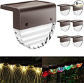 Solar Lights Outdoor, Solar Deck Lights, 6 Pack Solar Fence Step Lights Outdoor by Melunar