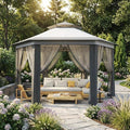 GAOMONHeavy Duty 13x13ft 6-Sided Pop-Up Gazebo Tent-Double Vented Roof by GAOMON