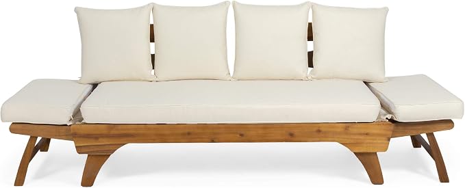 Christopher Knight Home Patrick Outdoor Acacia Wood Expandable Daybed - Image 10