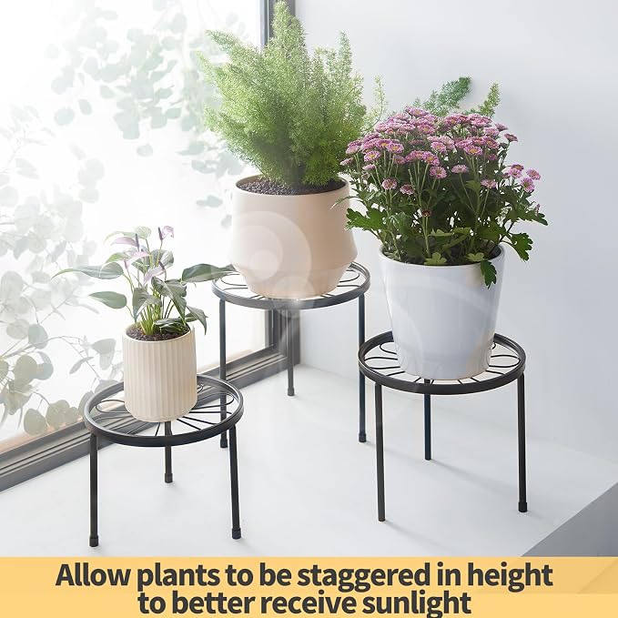 Plant Stand, 5 Pack Heavy Duty Flower Pot Stands, Metal Decoration Racks - Image 6