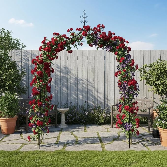 Thickened Metal Garden Arch, 16mm Pipe Diameter Heavy-Duty Gothic Garden Arbor - Image 2