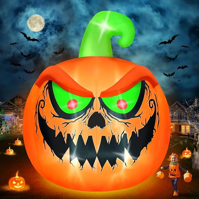 Kalolary 15 FT Giant Halloween Inflatable Pumpkin Outdoor Decorations Blow Up by Kalolary