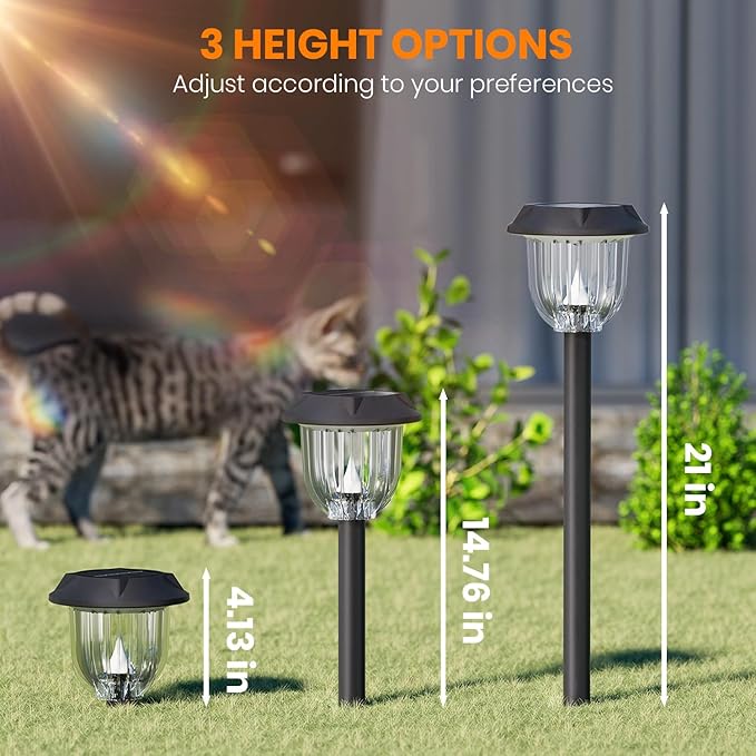 AOSEA LED Solar Lights for Outside, Bright 6 Pack Solar Lights Outdoor IP65 - Image 2