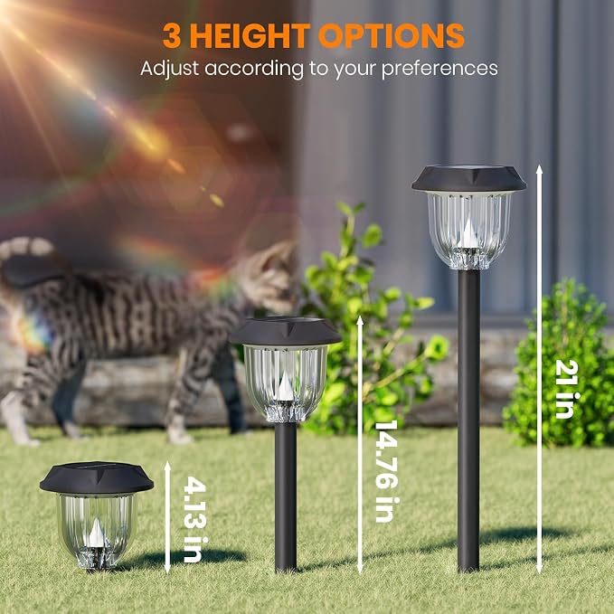 AOSEA 2 Pack Solar Pathway Lights Outdoor Waterproof - Image 6