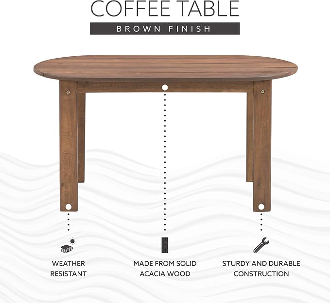 Linon Coffee Table, 18.11D x 35.24W x 18.11H in - Image 8