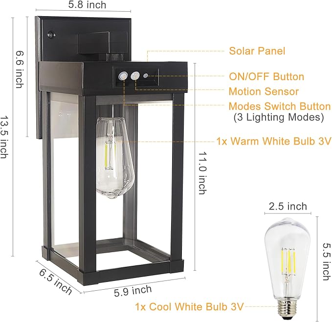 Solar Wall Lights Outdoor Waterproof - Image 5
