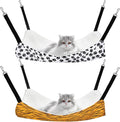 2 Pack Cat Hammock for Cage, Catio Accessories Reversible Soft Cats Bed by Jetec