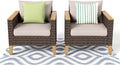 Sophia & William Outdoor Patio Furniture Set High Back Wicker Sofa All-Weather by SophiaWilliam