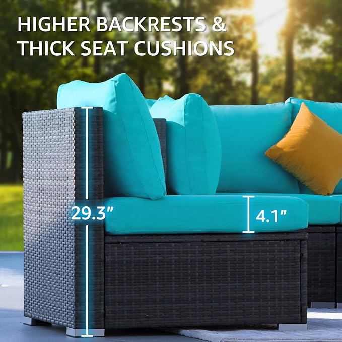 NICESOUL 9 Piece Patio Furniture Set - Image 7