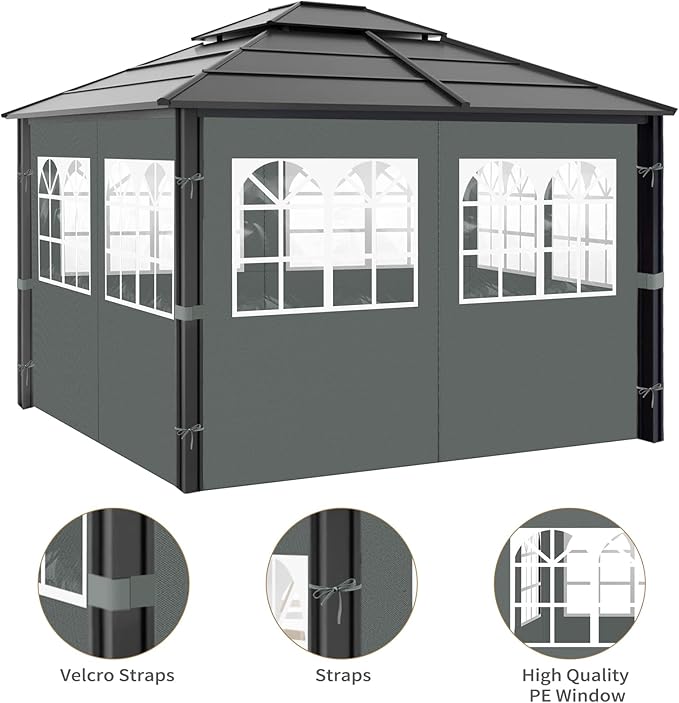 Gazebo Privacy Curtains 10' x 10' - Image 5