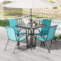 TLSUNNY Patio Dining Set 5 Pieces, All Weather Outdoor Furniture W/30"X 30" by TLSUNNY