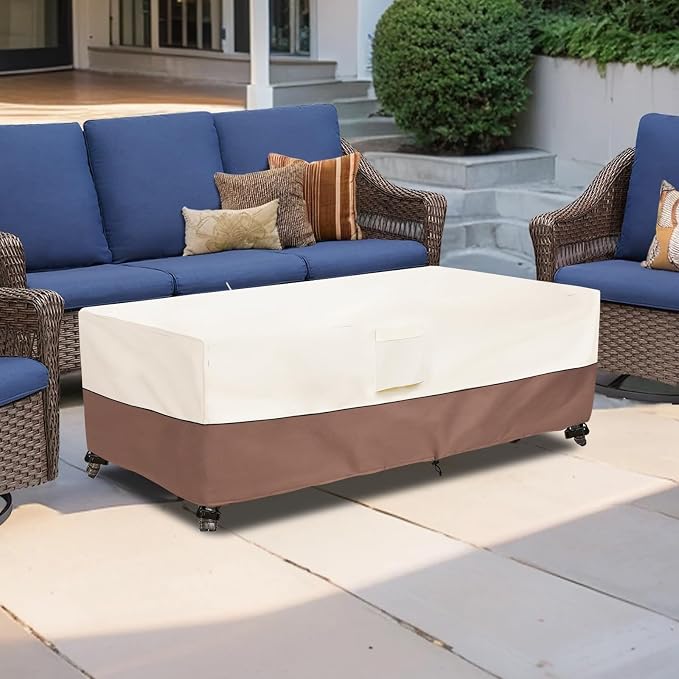 okcool Outdoor Coffee Table Cover, Waterproof Rectangular Patio Small Side - Image 5
