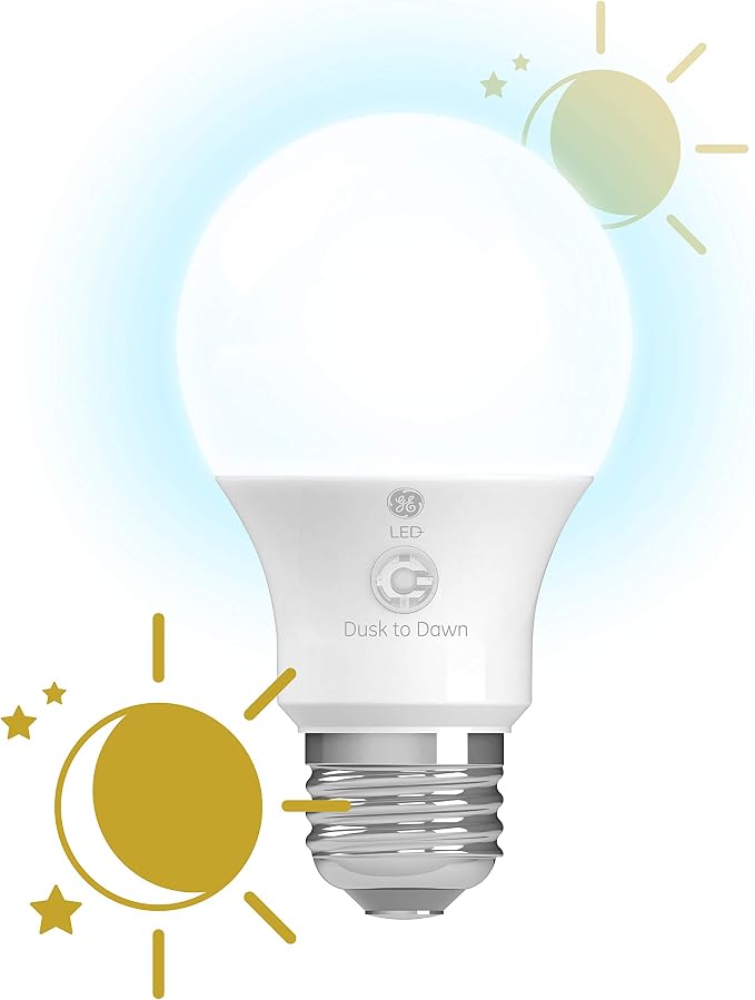 GE LED+ Dusk to Dawn A19 LED Light Bulbs, Automatic On/Off Outdoor Light - Image 10