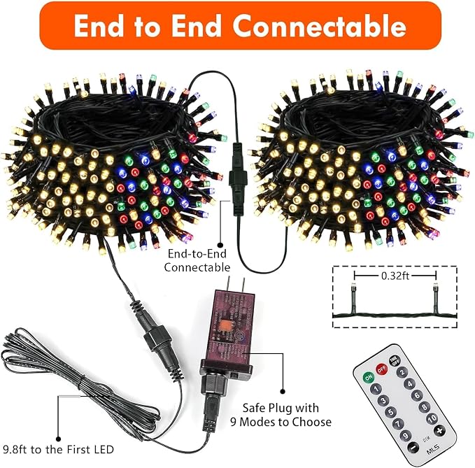 82FT 200 LED Color Changing Christmas String Lights - Image 6