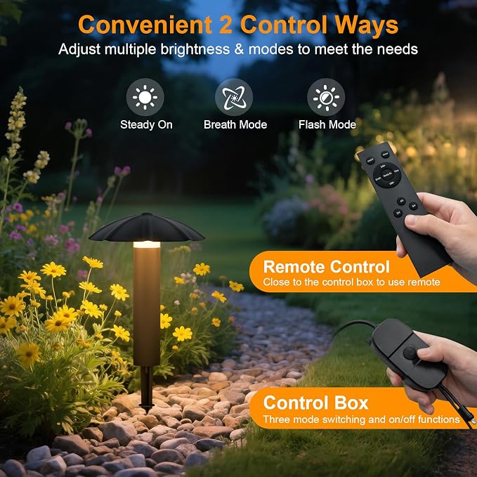 6-Pack Low Voltage Pathway Lights Kit: 24V Plug-in Landscape Lighting kit - Image 6