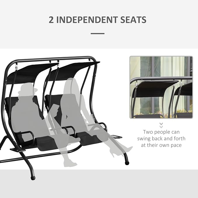 Outsunny Patio Swing Chair - Image 3