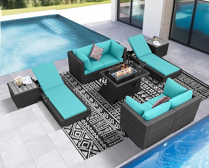 NICESOUL 9 Piece Patio Furniture Set - Image 2