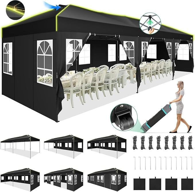 COBIZI 10x30 Pop Up Canopy Tent, Wedding Party Tent by COBIZI
