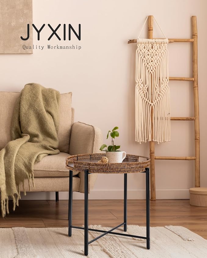 19in Round Rattan Side Table - Image 7