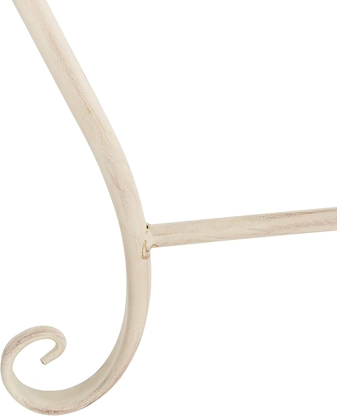 SAFAVIEH Outdoor Furniture Collection – Abia Antique White Distressed Wrought - Image 7