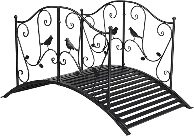 Outvita Metal Garden Bridge for Outdoor, Elegant Decorative Bridge by Outvita