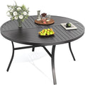 PHI VILLA Outdoor Round Dining Table by PHIVILLAThepioneerofcomfortablehouseholdsupplies