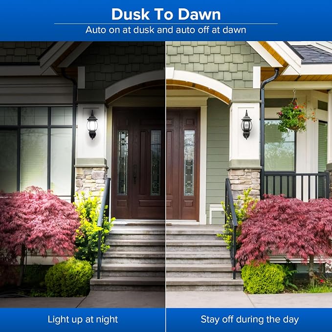 SANSI Dusk to Dawn LED Outdoor Light Bulb A19, 100 Watt Equivalent Energy - Image 2