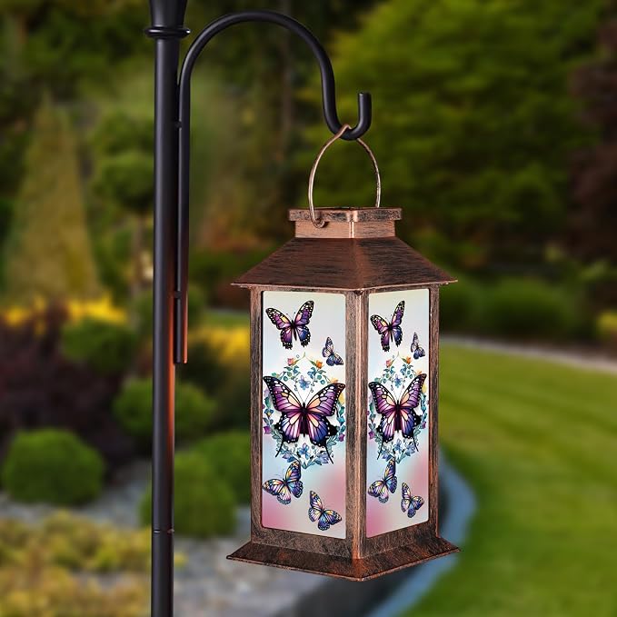 Solar Lantern Outdoor Waterproof Butterfly Garden Decor Birthday Gifts - Image 5