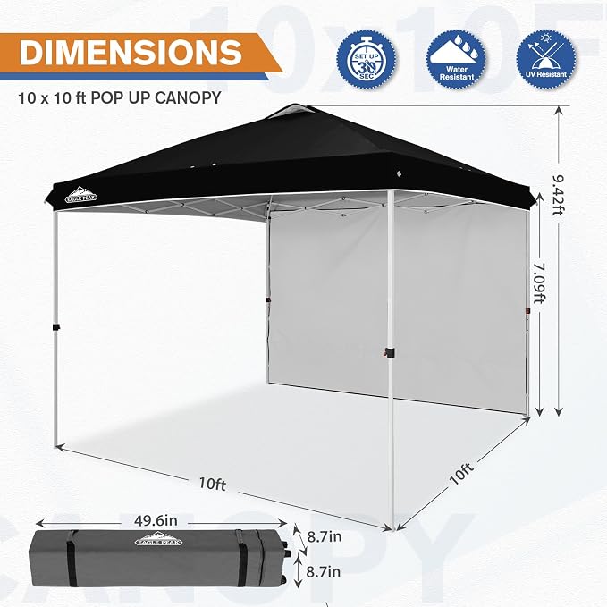 EAGLE PEAK Commercial Canopy 10x10 Pop Up Canopy Tent - Image 3