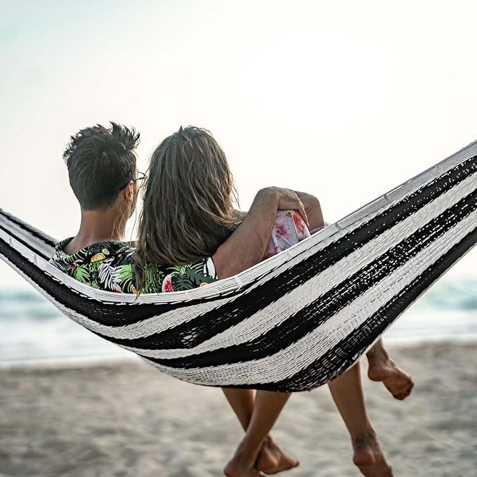 Lazy Daze Hammocks Handwoven Mayan Hammock, 10.5 FT Soft Rope Double Hammocks - Image 2
