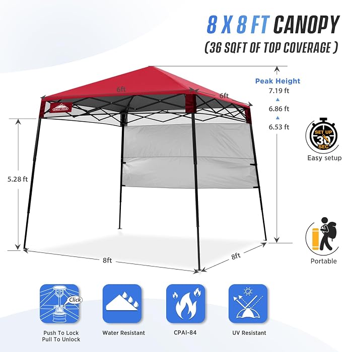 EAGLE PEAK 8x8 Pop Up Canopy Tent - Image 3