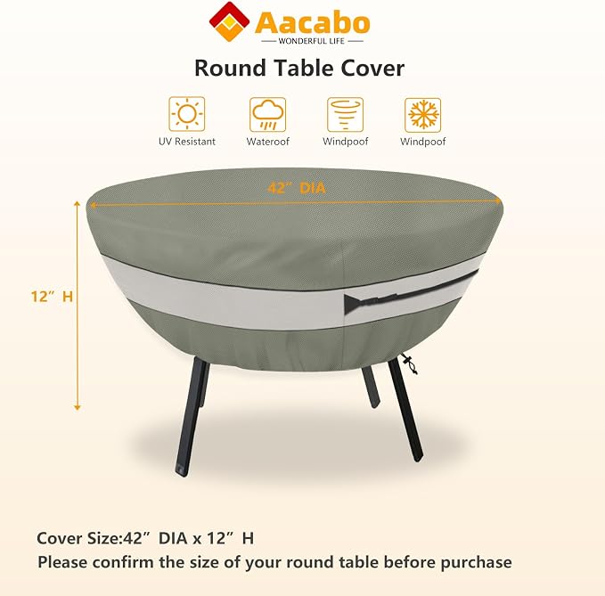 Round Patio Table Cover, Suitable - Image 2