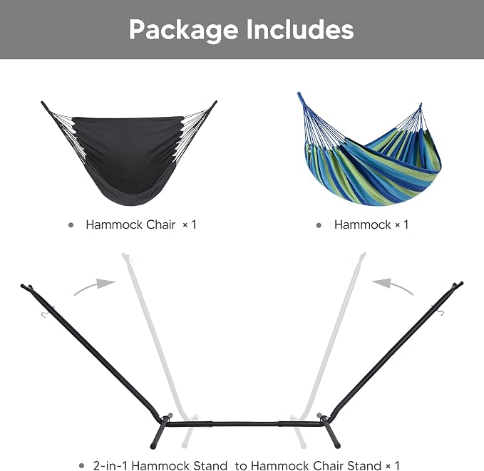 SUNCREAT 2-in-1 Hammocks Hammock Chair - Image 3